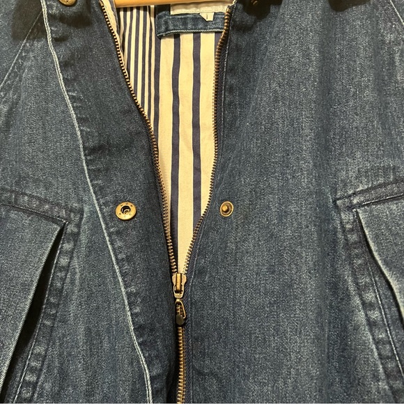 Women's Vintage Talbots Denim Fisherman's Style Jacket - Picture 4 of 11